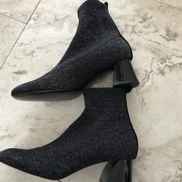 glitter sock booties
